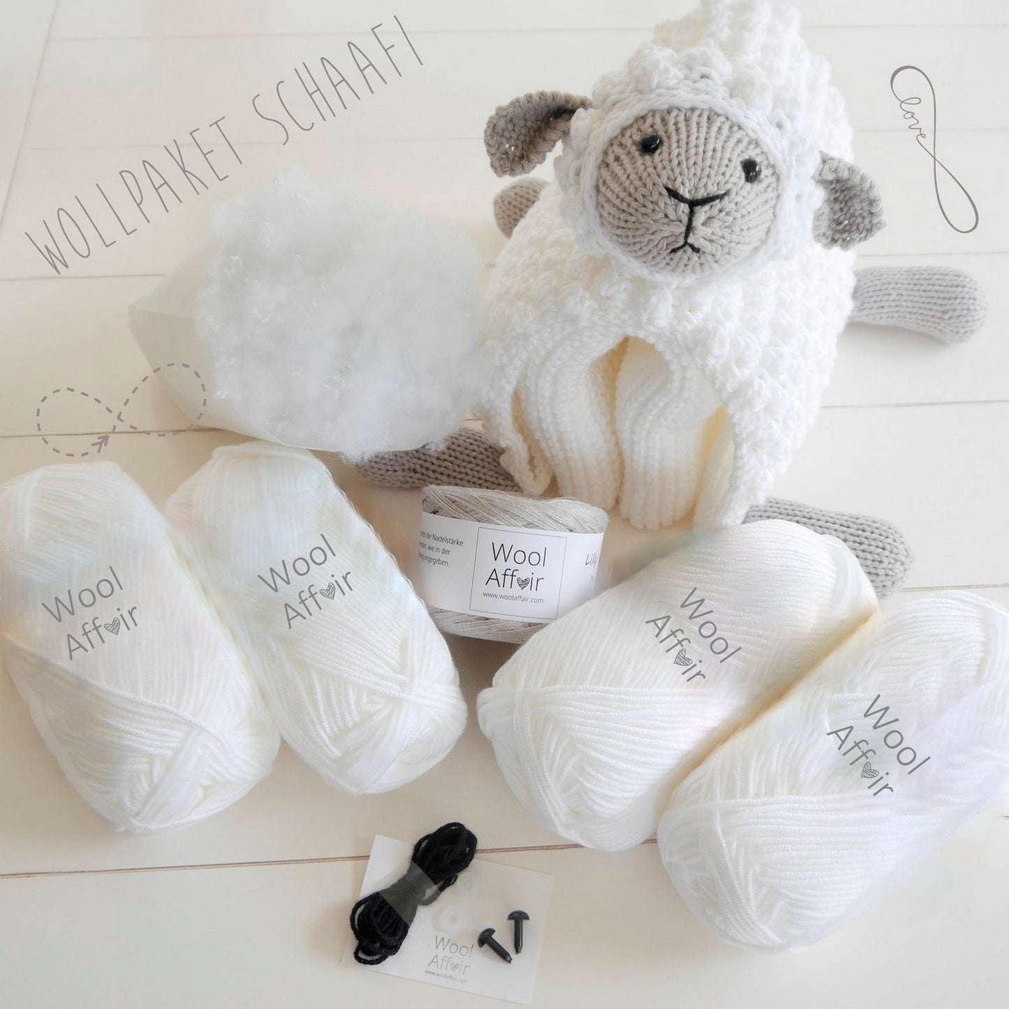 Wollpaket Decke Schaafi (ohne Anleitung)