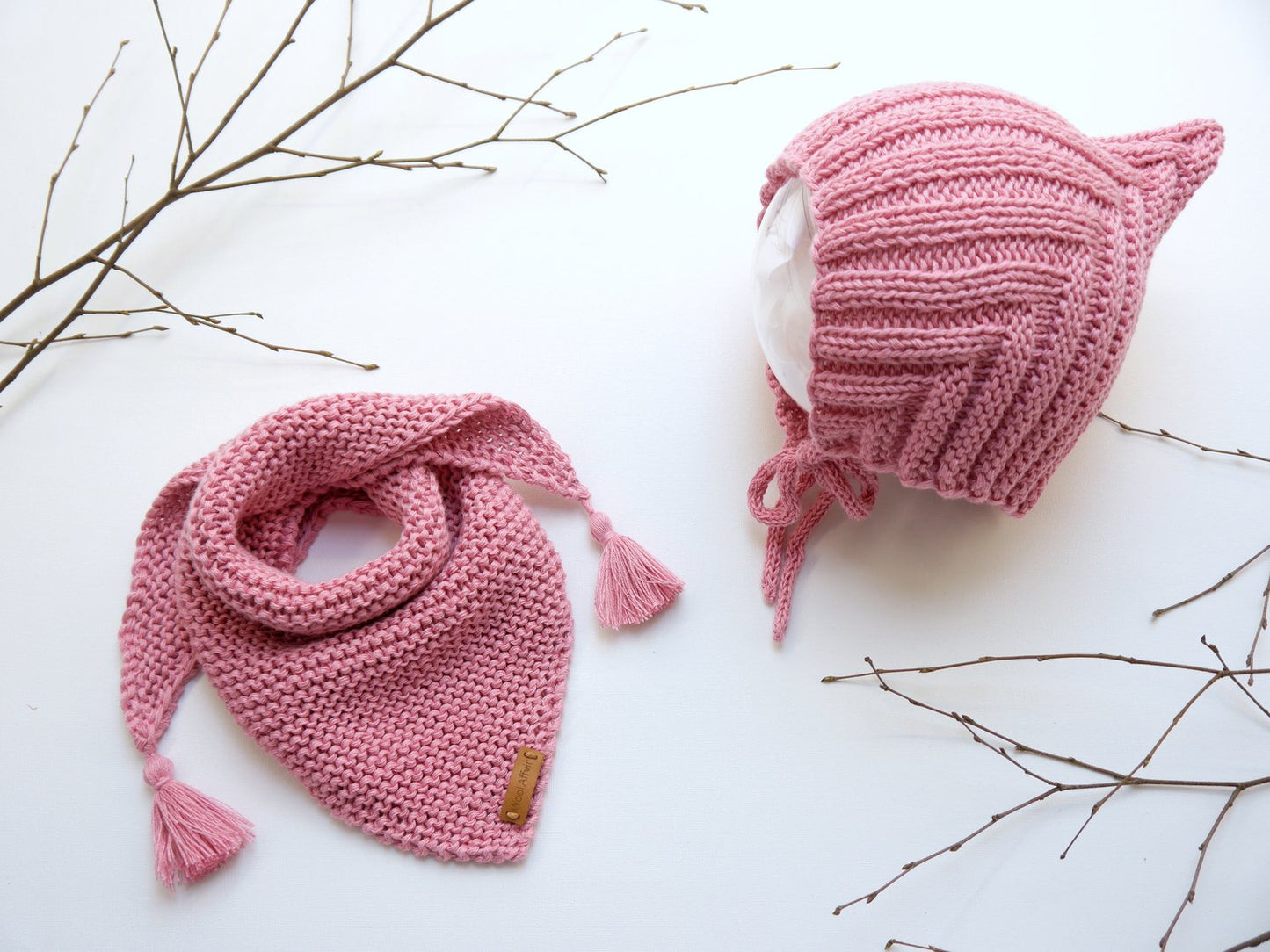 Strickanleitung ZWERGEN-SET Pixie-Mütze und Dreieckstuch No.188