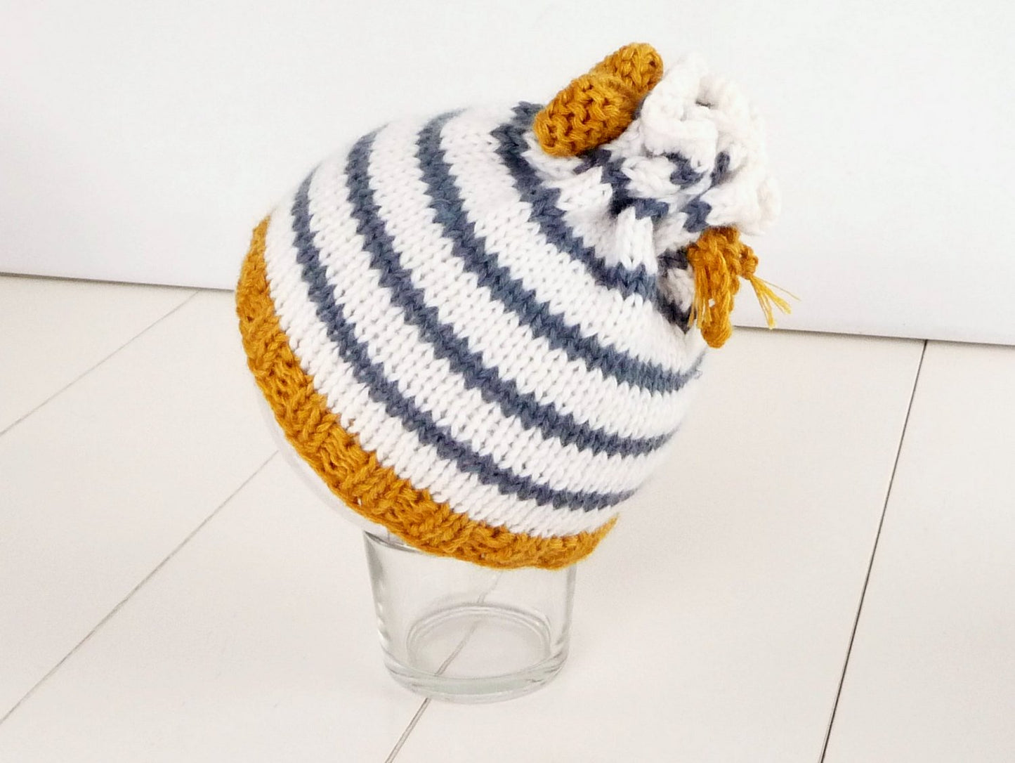 Strickanleitung - Mütze stricken - Tunnelzugmütze mit Schleife- No.92