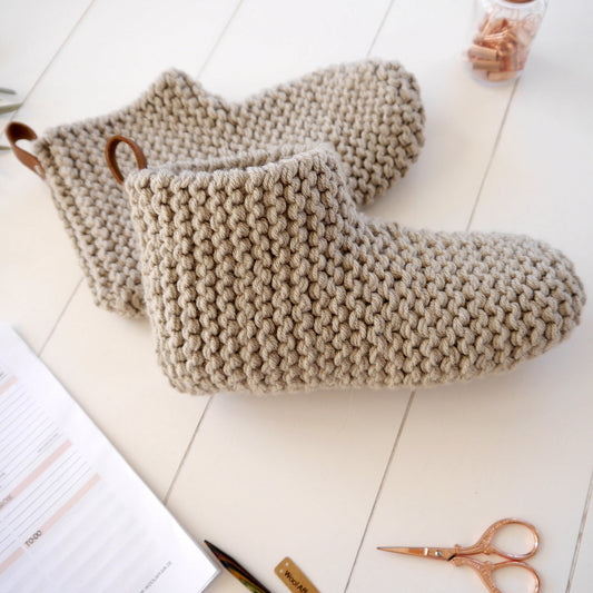 Wollpaket Grobstrickhausschuhe IRMI (ohne Anleitung)