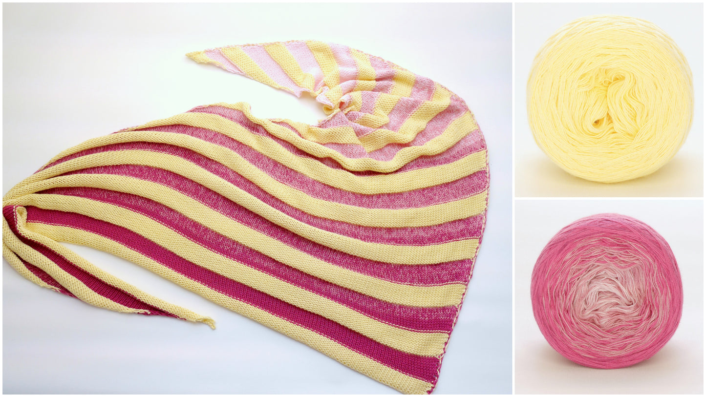 Wollpaket Dreieckstuch "STRIPES No.1" (ohne Anleitung)