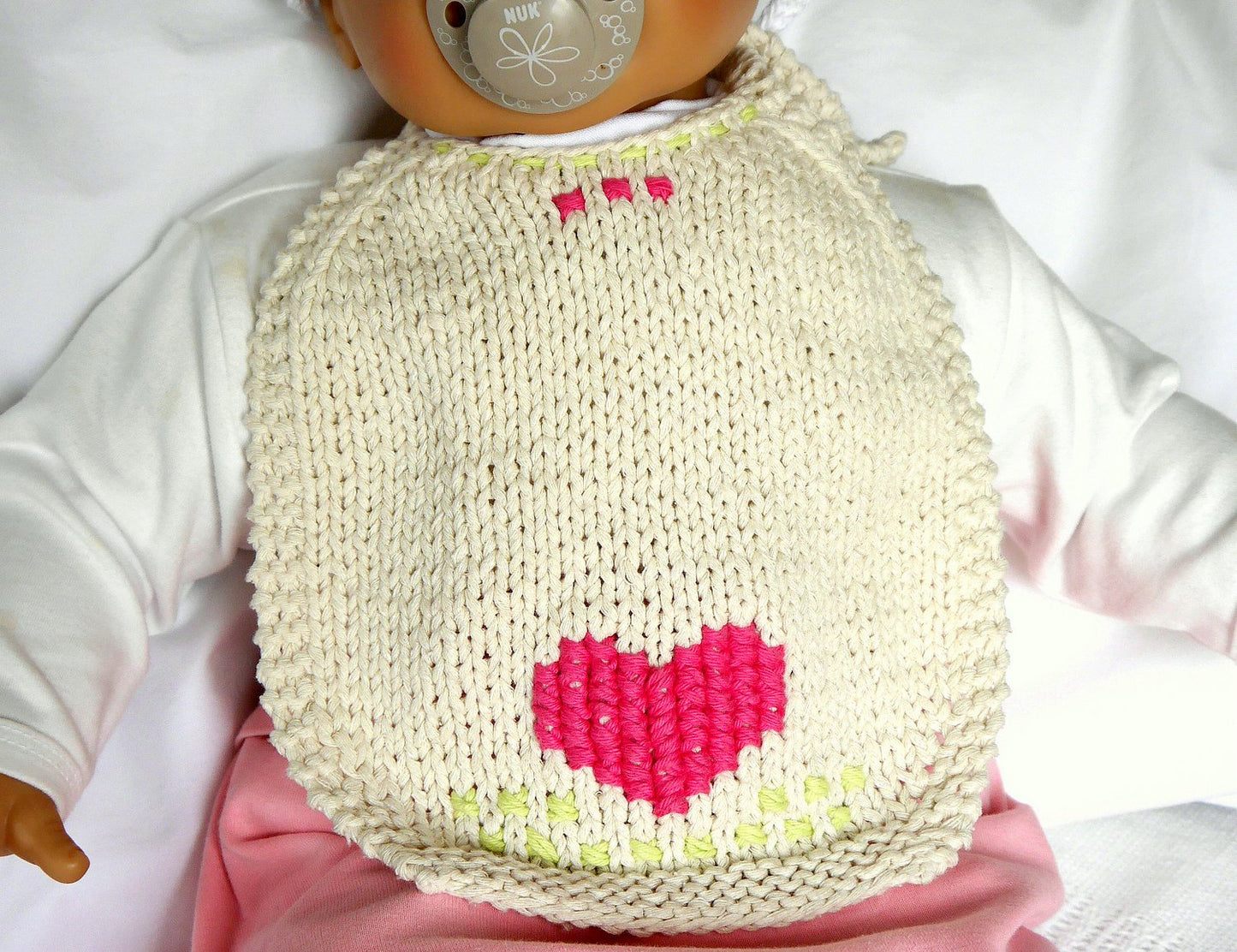 Strickanleitung - Baby Lätzchen - Spucktuch - No.70