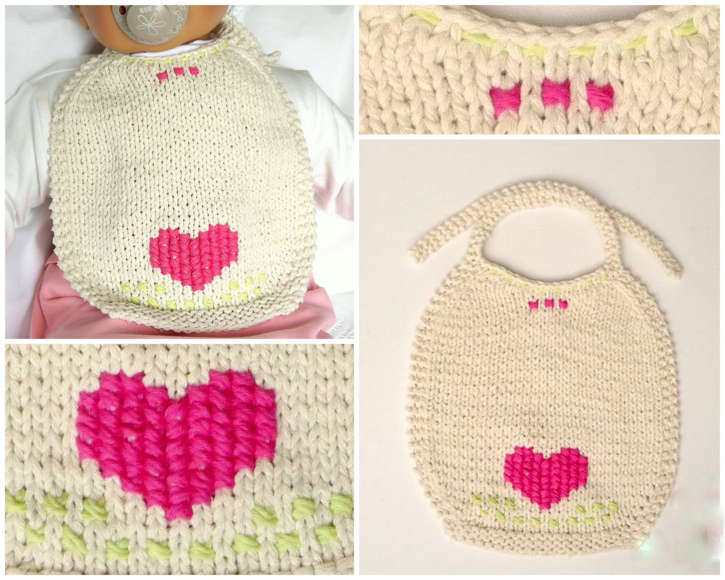 Strickanleitung - Baby Lätzchen - Spucktuch - No.70