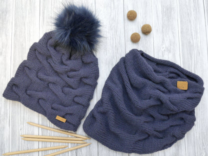 Strickanleitung Verzopftes Set PDF – Mütze & Loop | WoolAffair