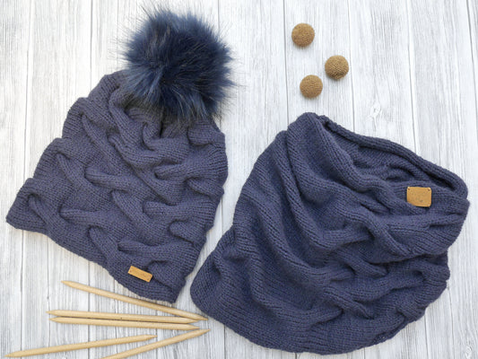 Strickanleitung Verzopftes Set PDF – Mütze & Loop | WoolAffair