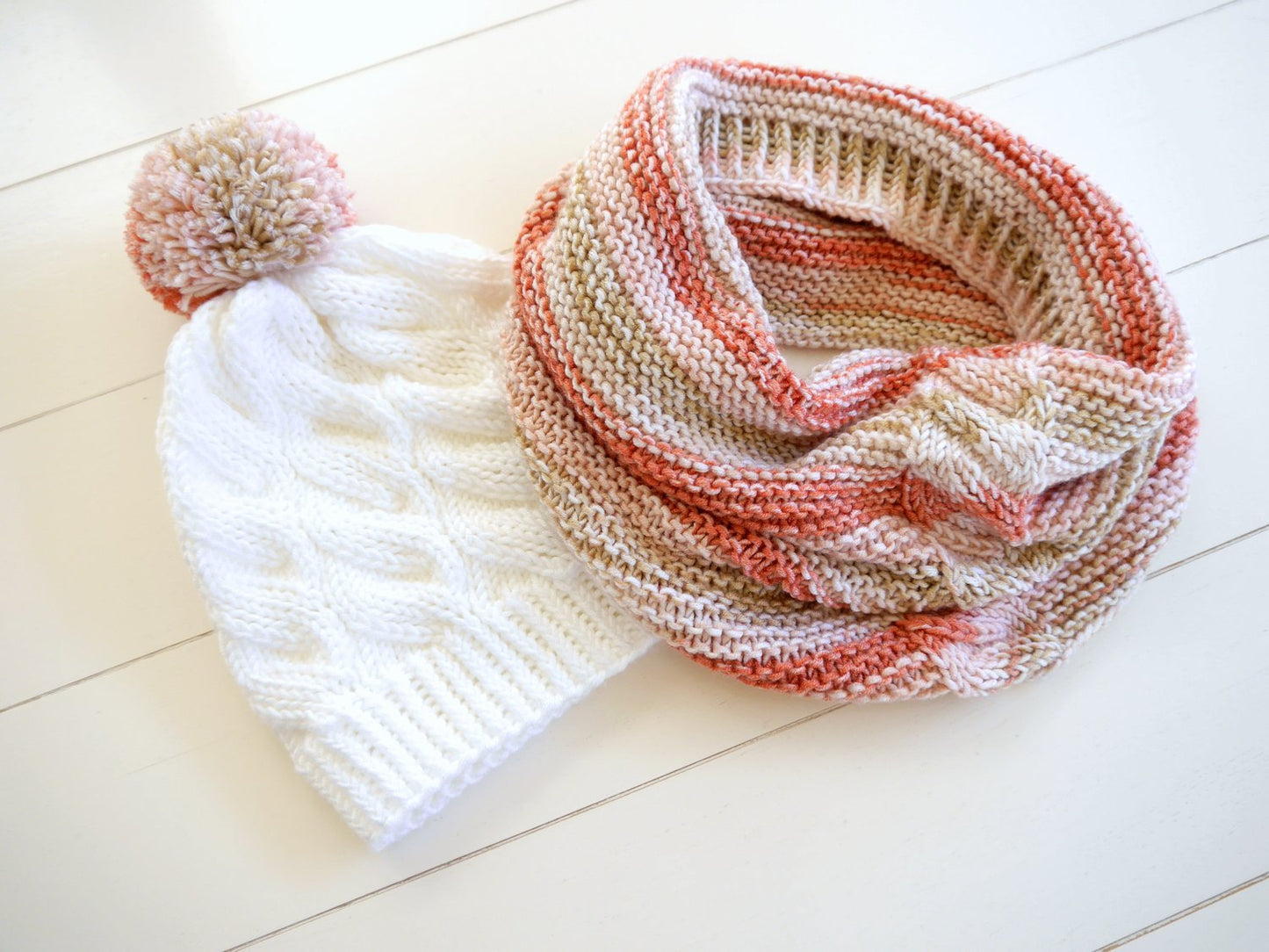 Strickanleitung - Mütze und Loop - Falscher Zopf - No.203