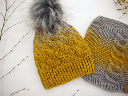 Strickanleitung - Mütze und Loop - Falscher Zopf - No.203