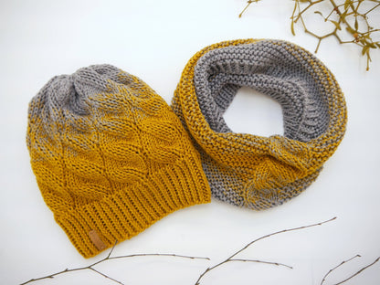 Strickanleitung - Mütze und Loop - Falscher Zopf - No.203