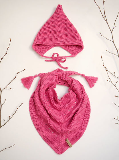 Strickanleitung Wichtel-Set von 0 - 5 Jahre - Pixiemütze und Tuch - No.209