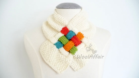 Strickanleitung - Strickschal gewebt - No.106