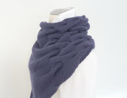 Strickanleitung - Dreiecks-Zopf-Tuch - Schal - No.110