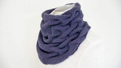 Strickanleitung - VERZOPFTER LOOP - gestrickter Schal - No.112
