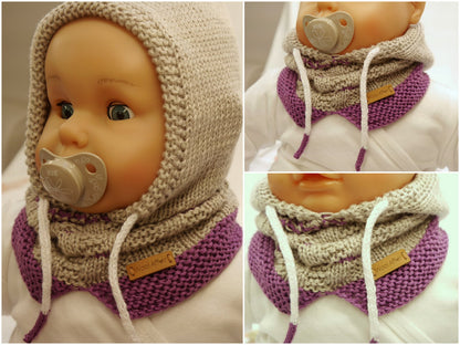 Strickanleitung Kapuzenschal Little Hoody für Kinder – Baby bis Teenager - Größen von 41 bis 57 cm Kopfumfang - No.187