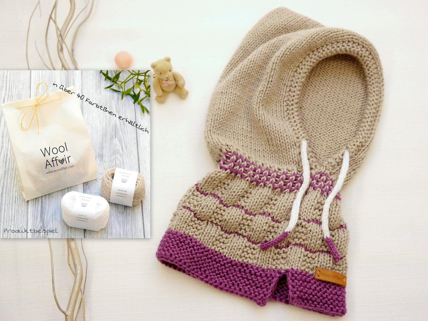 Strickanleitung Kapuzenschal Little Hoody für Kinder – Baby bis Teenager - Größen von 41 bis 57 cm Kopfumfang - No.187