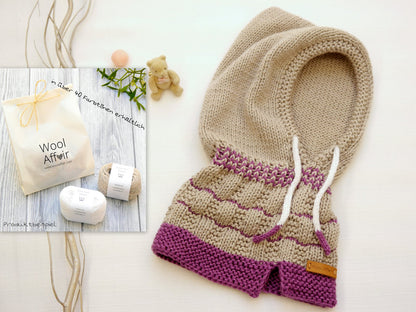 Strickanleitung Kapuzenschal Little Hoody für Kinder – Baby bis Teenager - Größen von 41 bis 57 cm Kopfumfang - No.187