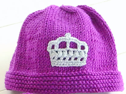 Strickanleitung - Babymütze - Erstlingsmütze mit Krone- No.74