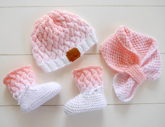 Strickanleitung - Babymütze, Babyschuhe, Babyschal - OMBRÉ - No. 163S