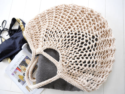 Strickanleitung - Shoppingbag BIG Netty - Einkaufstasche - Shopper - Badetasche - No.218
