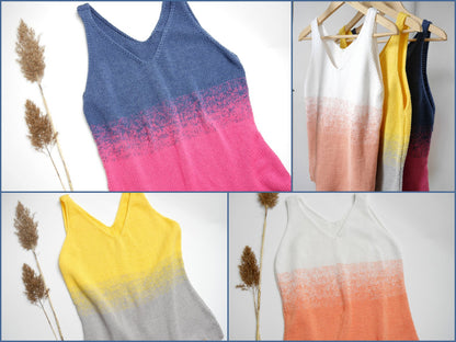 Strickanleitung - Tanktop SUNNY im Farbverlauf - Sommertop- No.219