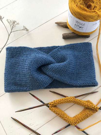 Strickanleitung - Stirnband LIV - doppellagiges Stirnband (Kleinkind - Erwachsener) mit Knoten-Optik - No.226