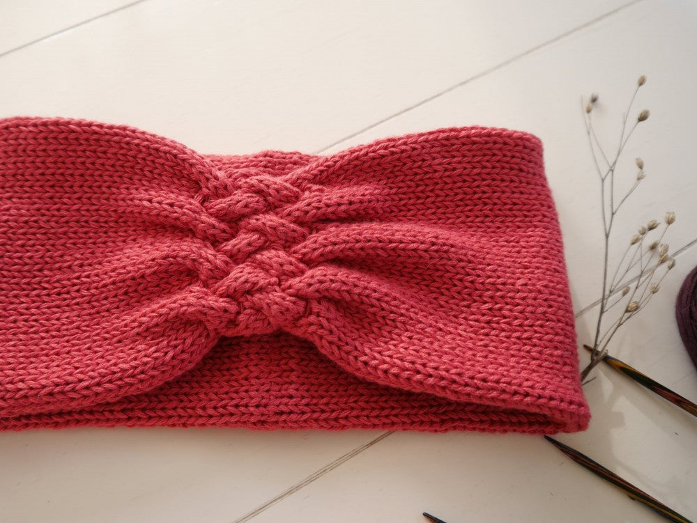 Strickanleitung - Stirnband KIM - doppellagiges Stirnband vom Kleinkind - Erwachsener mit Flechtmuster - No.228