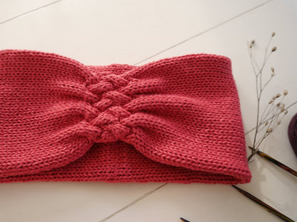 Strickanleitung - Stirnband KIM - doppellagiges Stirnband vom Kleinkind - Erwachsener mit Flechtmuster - No.228