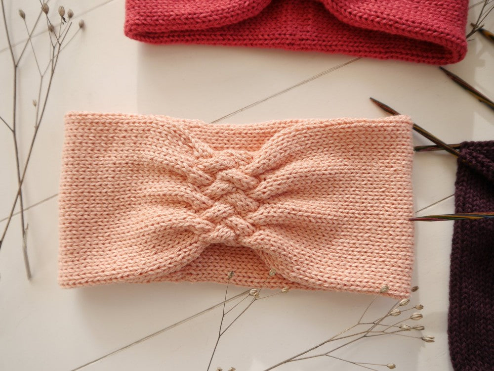 Strickanleitung - Stirnband KIM - doppellagiges Stirnband vom Kleinkind - Erwachsener mit Flechtmuster - No.228