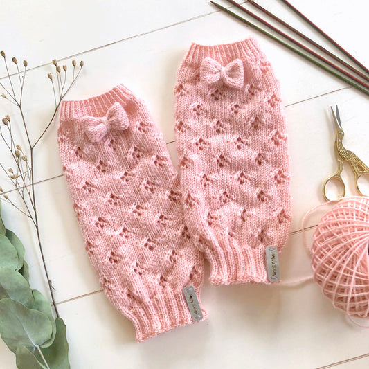 Strickanleitung - Stulpen EVA - Beinstulpen für kleine Mädchen / Schulmädchen / große Mädels mit Kleeblatt-Muster - No.232