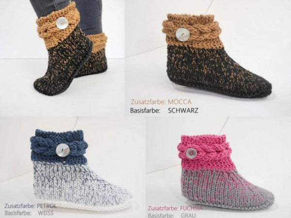 Strickanleitung - Strickhausschuhe VRONI Gr. 35 - 48 - No.217