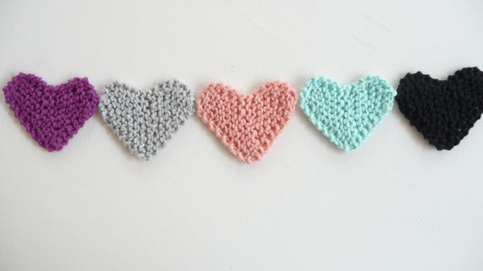 Strickanleitung - gestricktes Herz - Applikation - Herzgirlande - A21