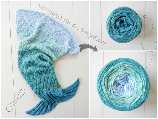 Strickanleitung - Baby Meerjungfrau Decke - No.164