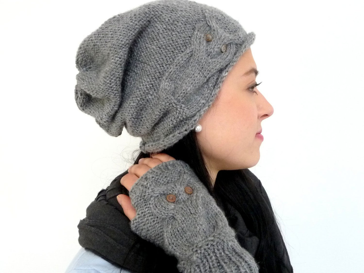 Strickanleitung - Mütze, Handschuhe, Schal - Eulen-Set - No.101S