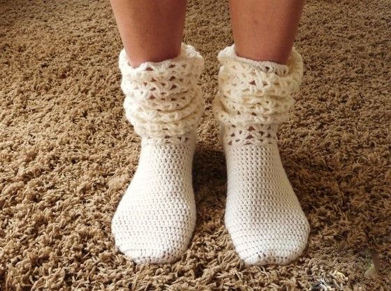 Häkelanleitung Socken häkeln - Häkelsocke lang - No.62