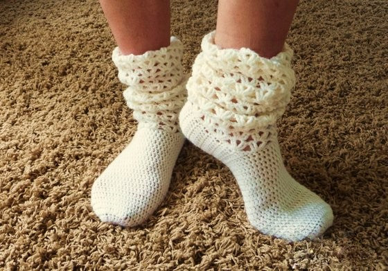 Häkelanleitung Socken häkeln - Häkelsocke lang - No.62