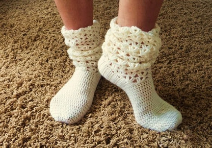 Häkelanleitung Socken häkeln - Häkelsocke lang - No.62