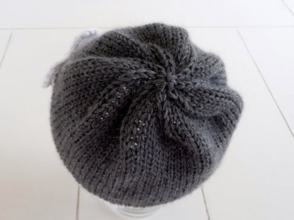 Strickanleitung Neugeborenen Mütze mit Häkelschleife- No.56