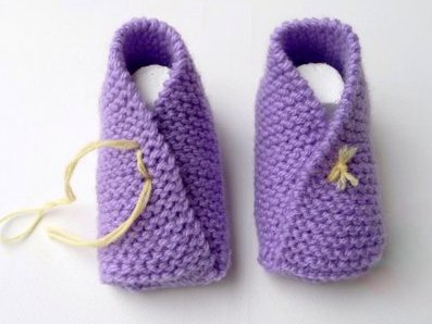 Strickanleitung - Babyschuhe stricken - Origami - No.71