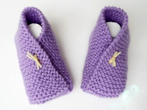 Strickanleitung - Babyschuhe stricken - Origami - No.71
