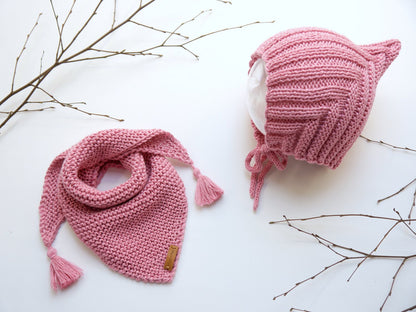 Strickanleitung ZWERGEN-SET Pixie-Mütze und Dreieckstuch No.188