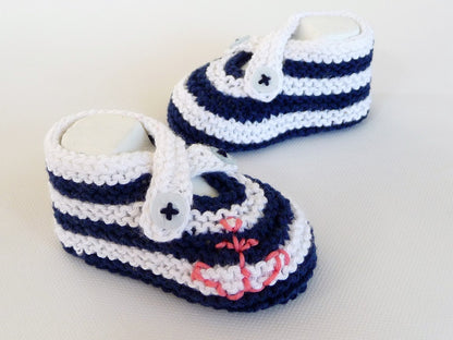 Strickanleitung Babyschuhe stricken Segelschuhe - No.4