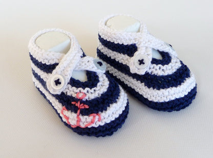 Strickanleitung Babyschuhe stricken Segelschuhe - No.4