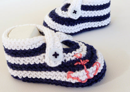 Strickanleitung Babyschuhe stricken Segelschuhe - No.4