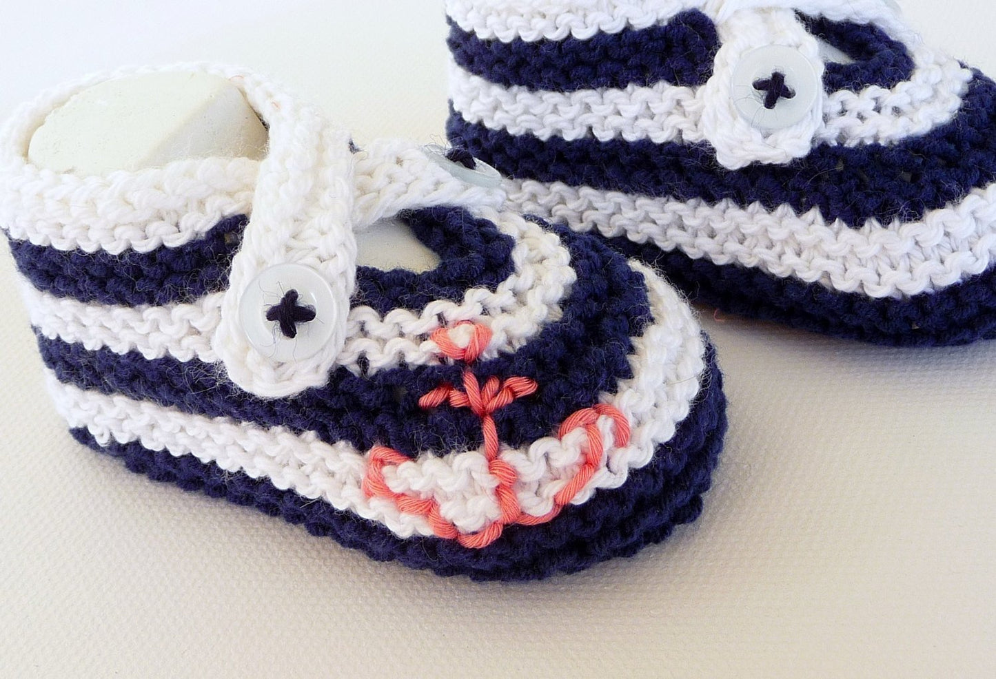 Strickanleitung Babyschuhe stricken Segelschuhe - No.4