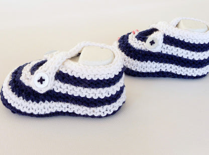 Strickanleitung Babyschuhe stricken Segelschuhe - No.4