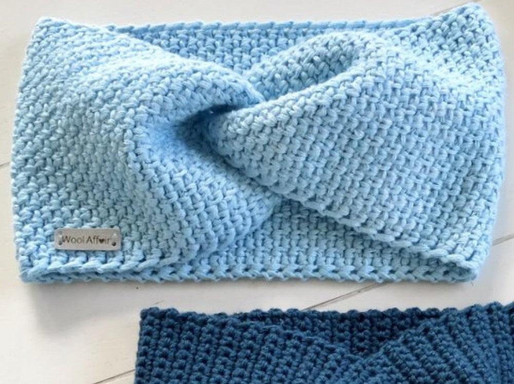 Häkelanleitung - Stirnband LEA- gehäkelte Stirnbänder vom Kleinkind - Erwachsener mit Knoten-Optik - 2 Varianten - No.229