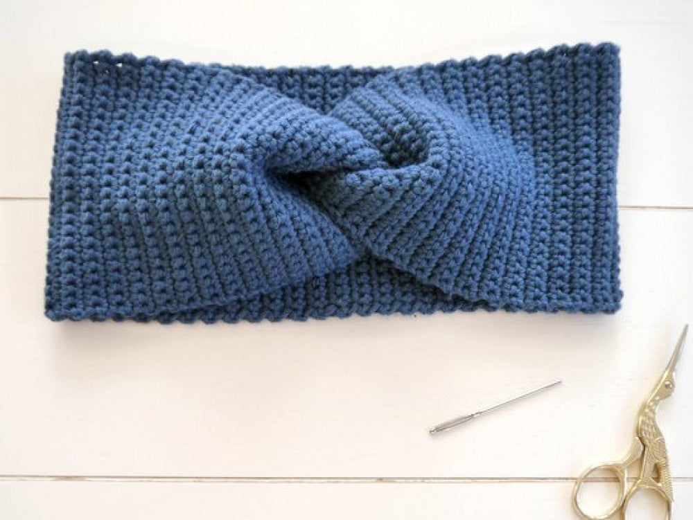 Häkelanleitung - Stirnband LEA- gehäkelte Stirnbänder vom Kleinkind - Erwachsener mit Knoten-Optik - 2 Varianten - No.229