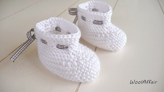 Strickanleitung - Babyschuhe - Taufe - No.14a