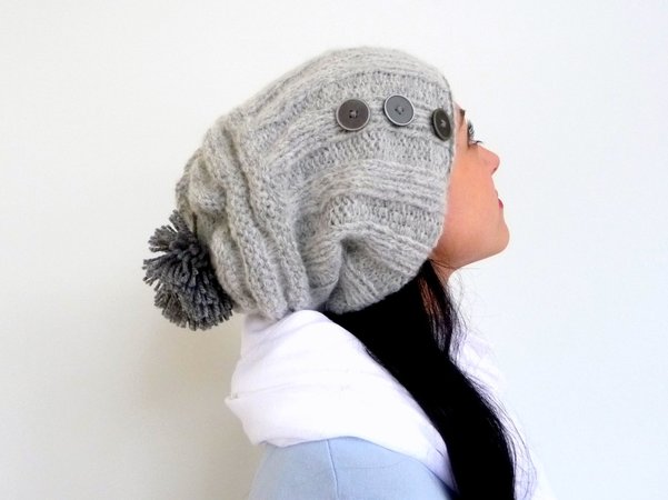 Strickanleitung - Mütze stricken - Bommel-Beanie- No.89