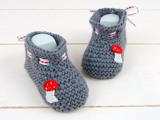 Strickanleitung Babyschuhe Fliegenpilz - No.9