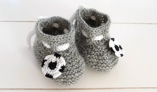Strickanleitung - Babyschuhe - Fußball-Schuhe - No.13